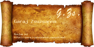 Garaj Zsuzsanna névjegykártya
